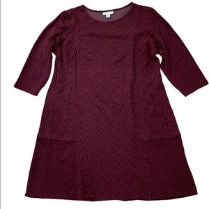 J. Jill PONTE Dress Red Checked Size Small